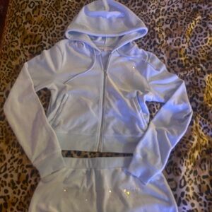 Playboy Light Blue Velour Tracksuit